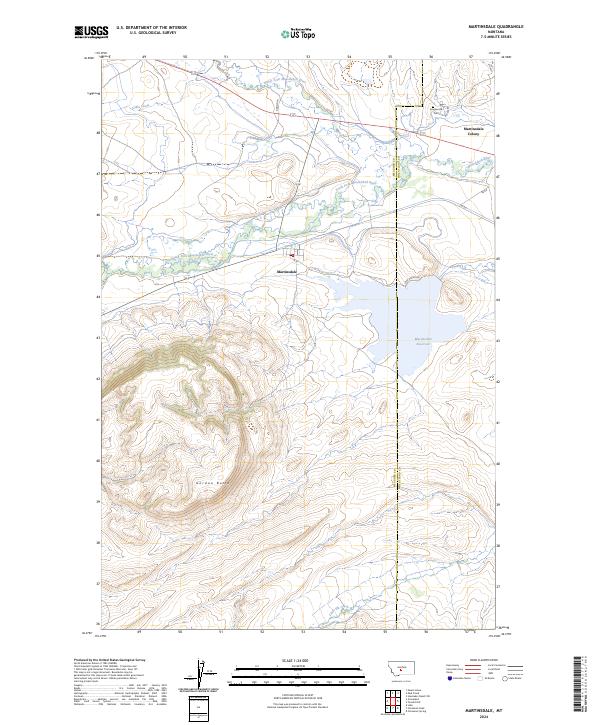 Martinsdale, MT — USGS 7.5-minute topo (2024)