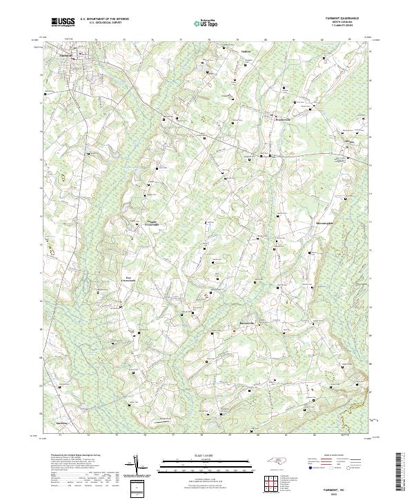 Fairmont, NC — USGS 7.5-minute topo (2022)