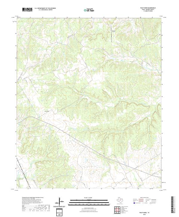 Pilot Knob, TX — USGS 7.5-minute topo (2022)
