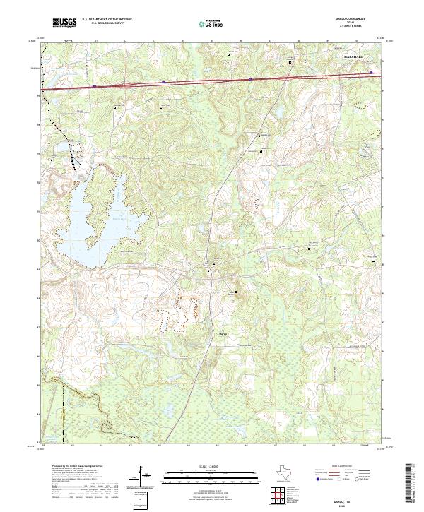 Darco, TX — USGS 7.5-minute topo (2022)
