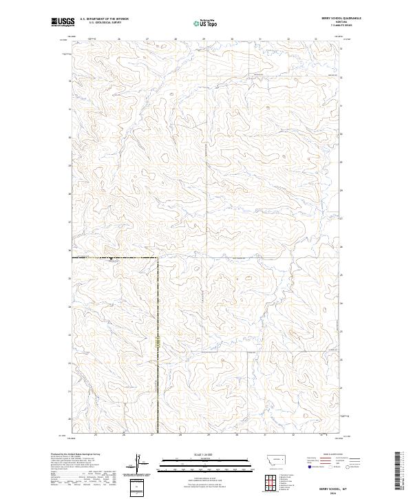Berry School, MT — USGS 7.5-minute topo (2024)