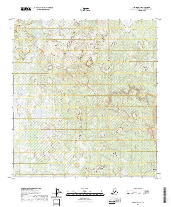 Nabesna D-1 SW, AK — USGS 7.5-minute topo (2023)
