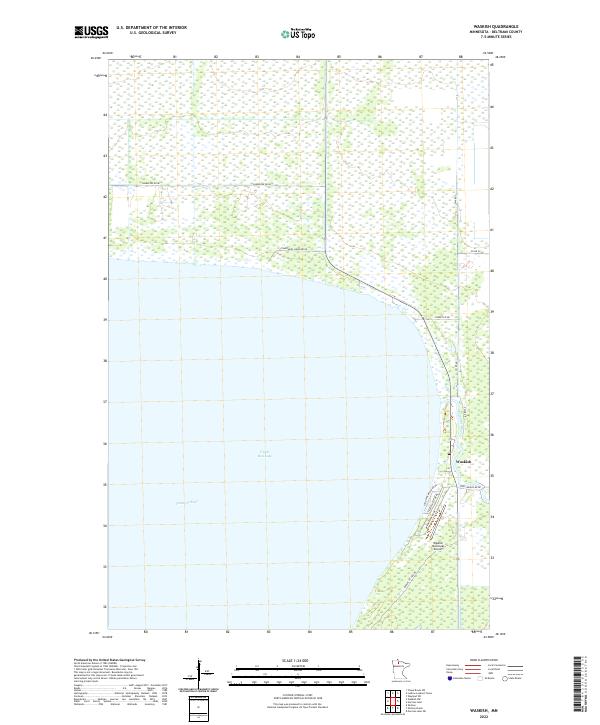 Waskish, MN — USGS 7.5-minute topo (2022)