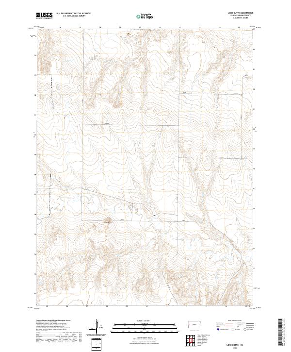 Lone Butte, KS — USGS 7.5-minute topo (2022)