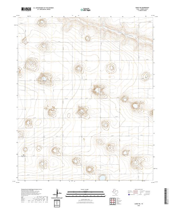 Lariat NE, TX — USGS 7.5-minute topo (2022)