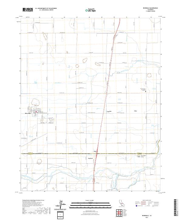Riverdale, CA — USGS 7.5-minute topo (2021)