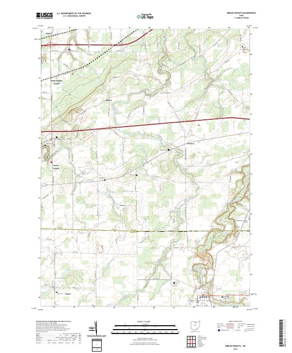 Berlin Heights, OH — USGS 7.5-minute topo (2023)