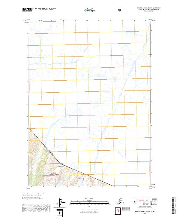 Bradfield Canal B-2 SW, AK-BC — USGS 7.5-minute topo (2021)