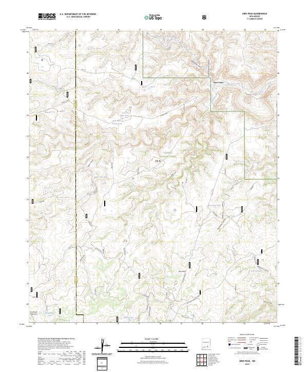 Ares Peak, NM — USGS 7.5-minute topo (2023)