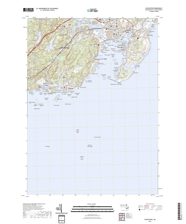 Gloucester, MA — USGS 7.5-minute topo (2024)