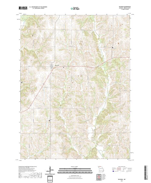 Ravanna, MO — USGS 7.5-minute topo (2021)