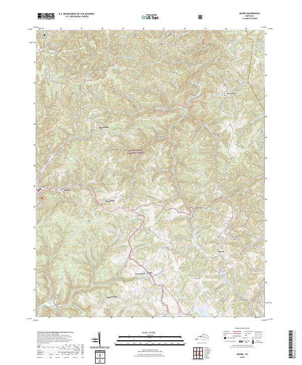 McKee, KY — USGS 7.5-minute topo (2022)