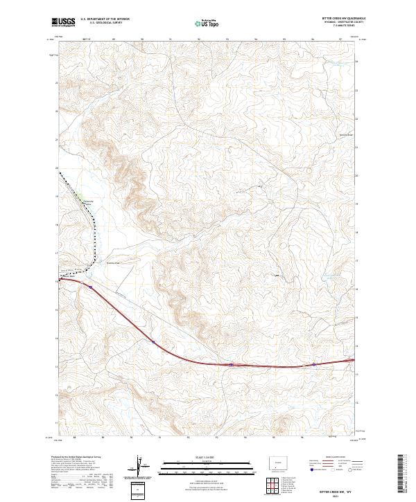 Bitter Creek NW, WY — USGS 7.5-minute topo (2021)