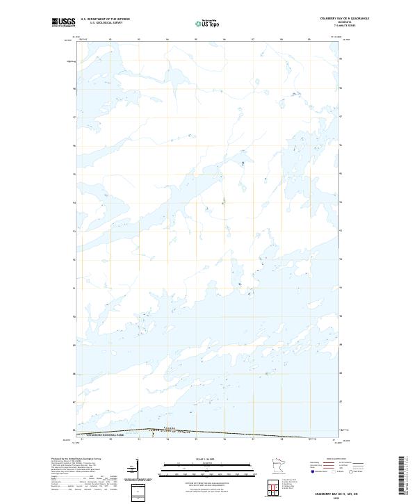 Cranberry Bay OE N, MN-ON — USGS 7.5-minute topo (2022)