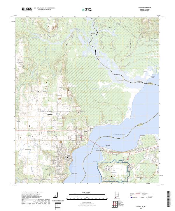 Lillian, AL-FL — USGS 7.5-minute topo (2024)