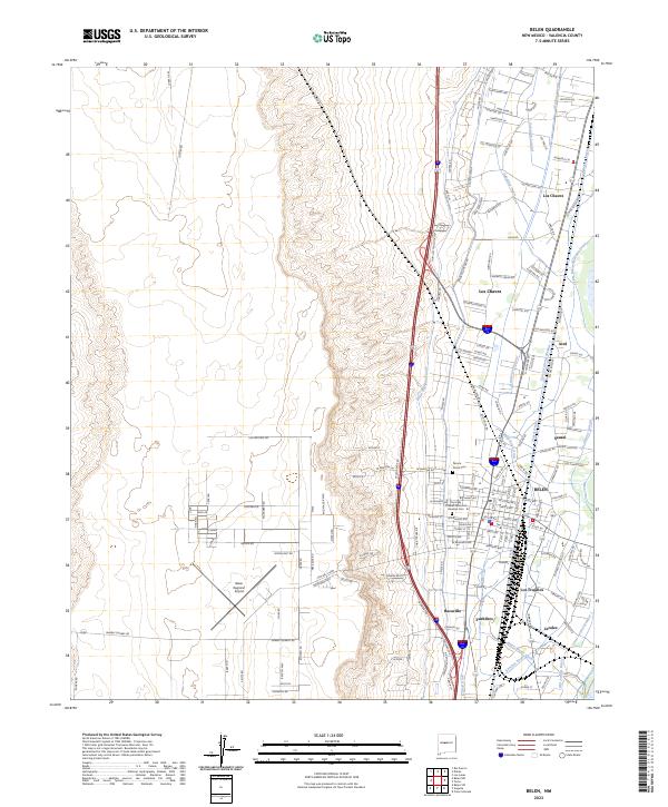 Belen, NM — USGS 7.5-minute topo (2023)