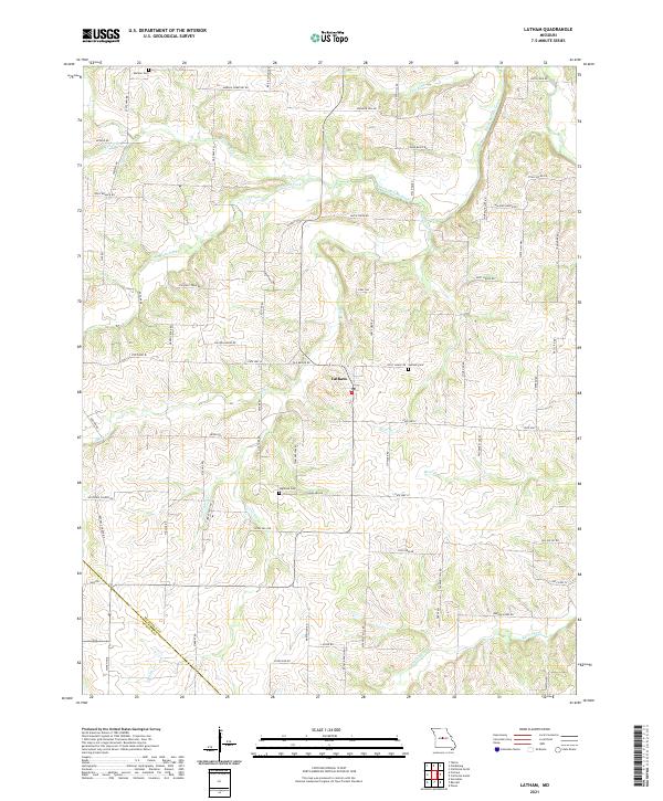 Latham, MO — USGS 7.5-minute topo (2021)
