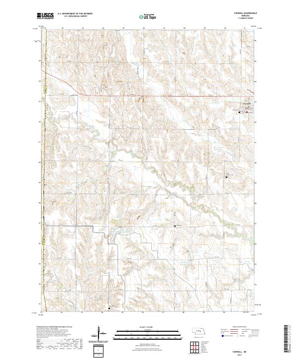 Farwell, NE — USGS 7.5-minute topo (2021)