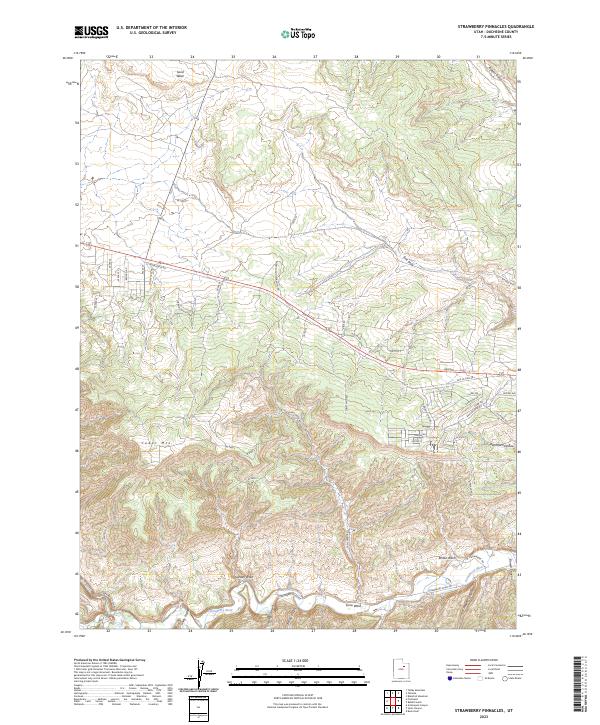 Strawberry Pinnacles, UT — USGS 7.5-minute topo (2023)