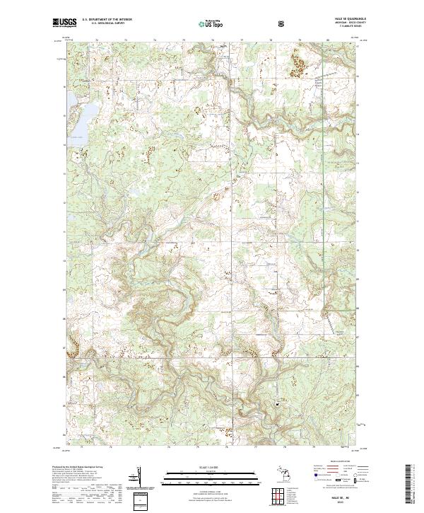 Hale SE, MI — USGS 7.5-minute topo (2023)