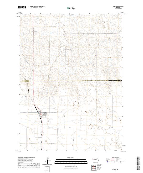 Dalton, NE — USGS 7.5-minute topo (2021)