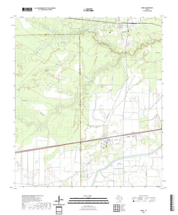 Nome, TX — USGS 7.5-minute topo (2022)