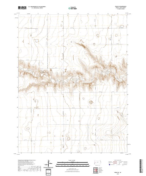 Pence SE, KS — USGS 7.5-minute topo (2022)