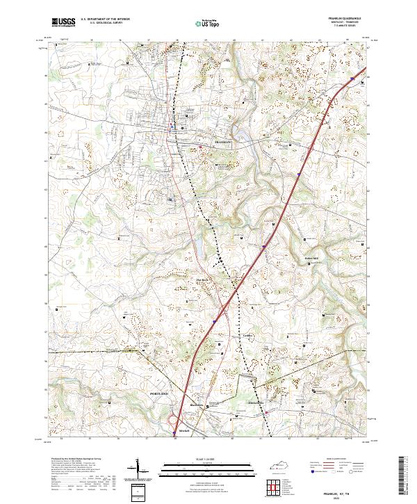 Franklin, KY-TN — USGS 7.5-minute topo (2022)