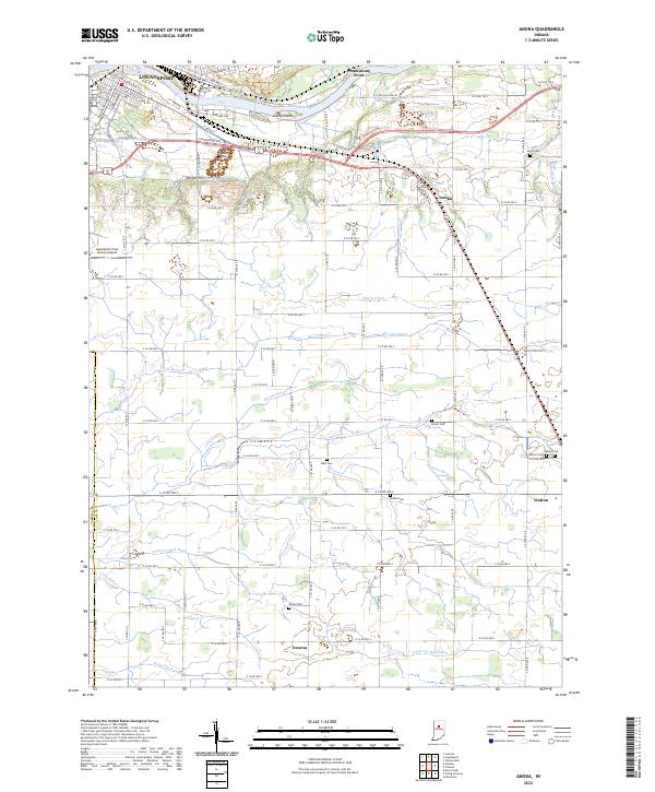 Anoka, IN — USGS 7.5-minute topo (2022)