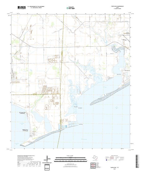 Turtle Bay, TX — USGS 7.5-minute topo (2022)