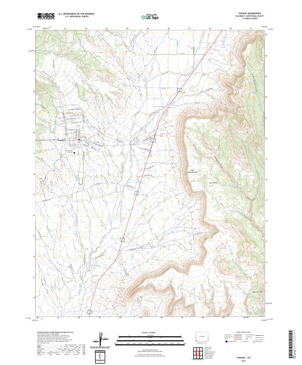 Towaoc, CO — USGS 7.5-minute topo (2023)