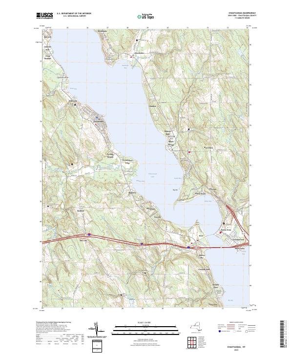 Chautauqua, NY — USGS 7.5-minute topo (2023)