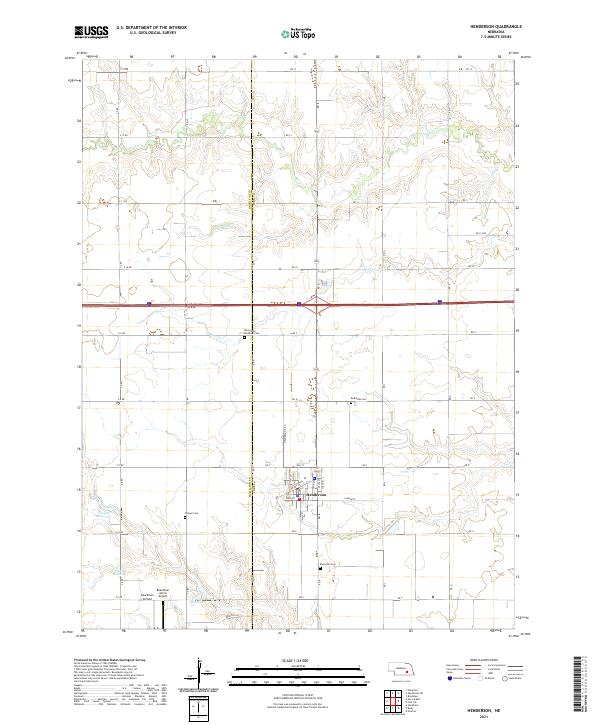 Henderson, NE — USGS 7.5-minute topo (2021)