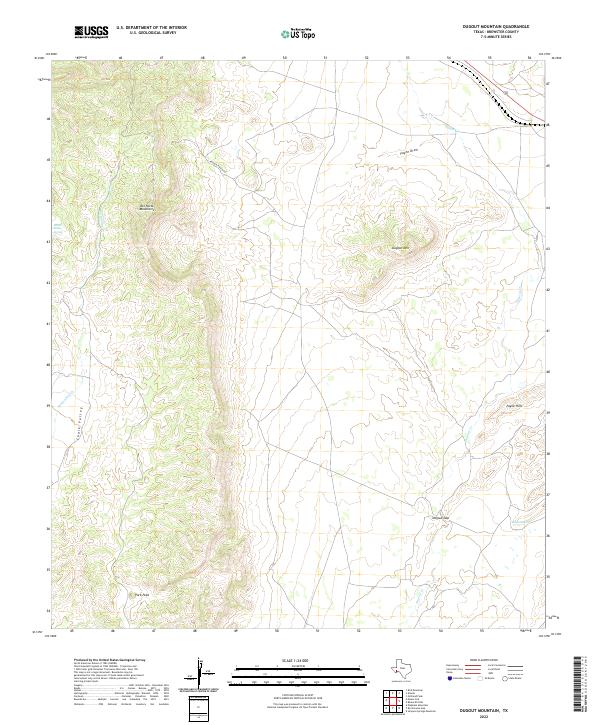 Dugout Mountain, TX — USGS 7.5-minute topo (2022)