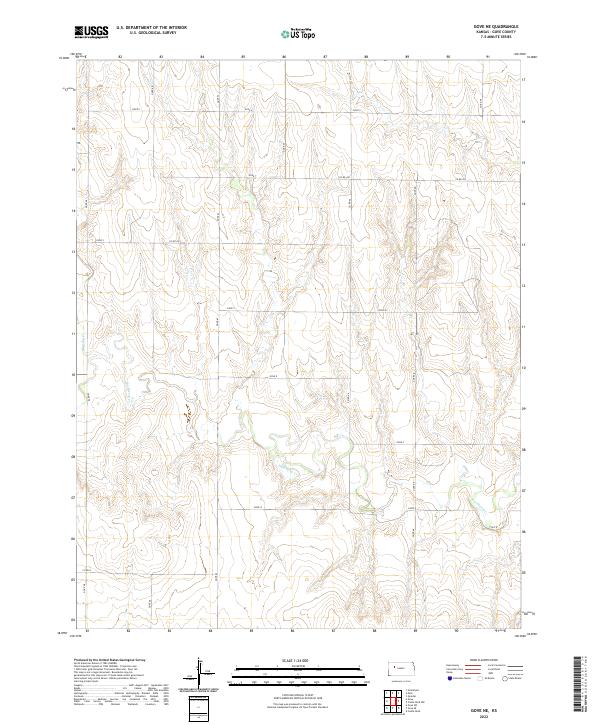 Gove NE, KS — USGS 7.5-minute topo (2022)