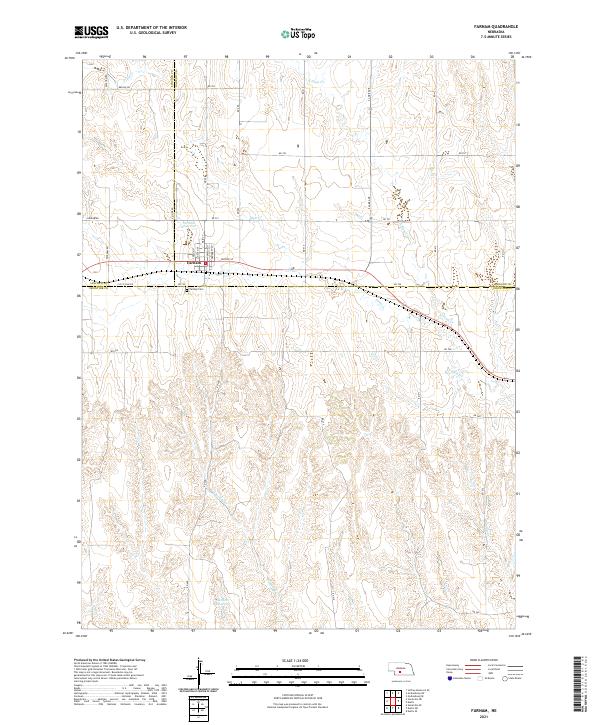 Farnam, NE — USGS 7.5-minute topo (2021)