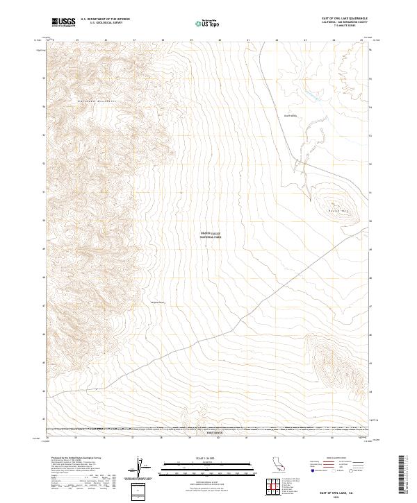 East of Owl Lake, CA — USGS 7.5-minute topo (2021)