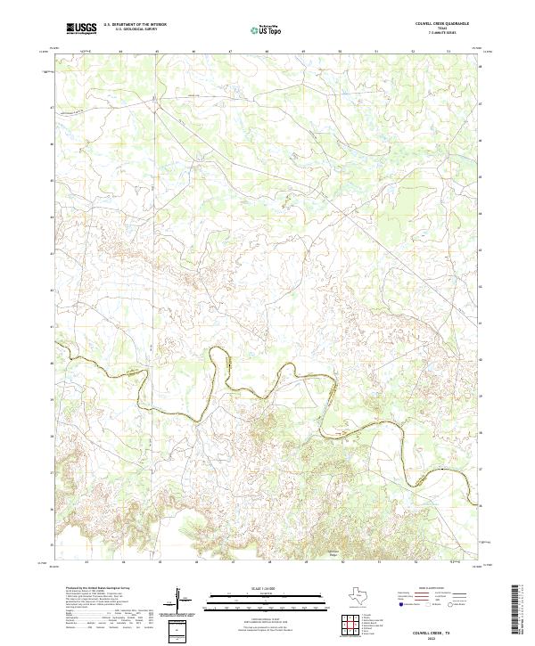 Colwell Creek, TX — USGS 7.5-minute topo (2022)