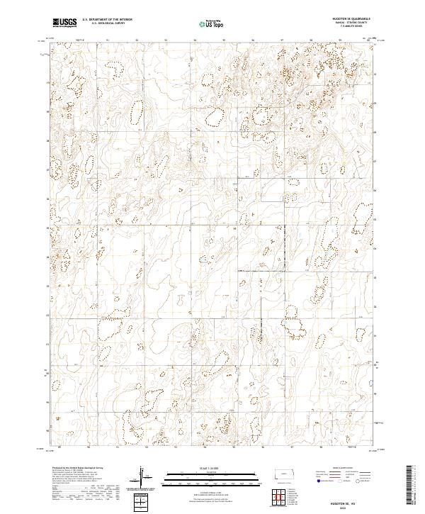 Hugoton SE, KS — USGS 7.5-minute topo (2022)