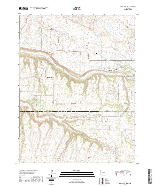 Grand View Mesa, CO — USGS 7.5-minute topo (2022)