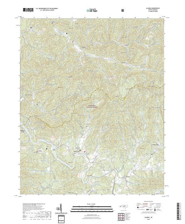 Alarka, NC — USGS 7.5-minute topo (2022)