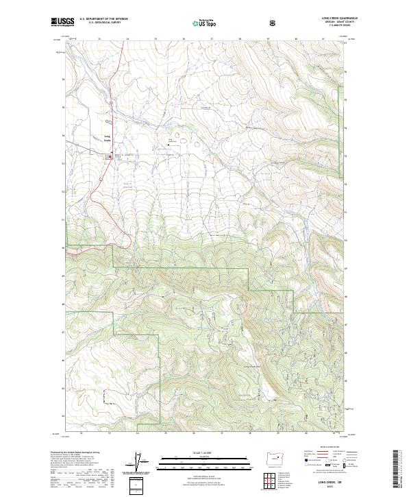 Long Creek, OR — USGS 7.5-minute topo (2023)