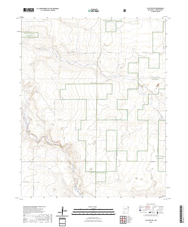 Clayton SW, NM — USGS 7.5-minute topo (2023)