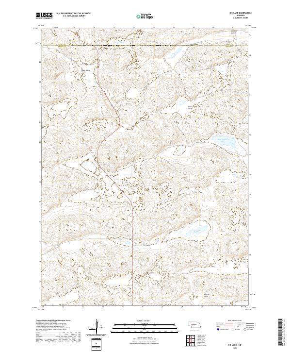 K C Lake, NE — USGS 7.5-minute topo (2021)