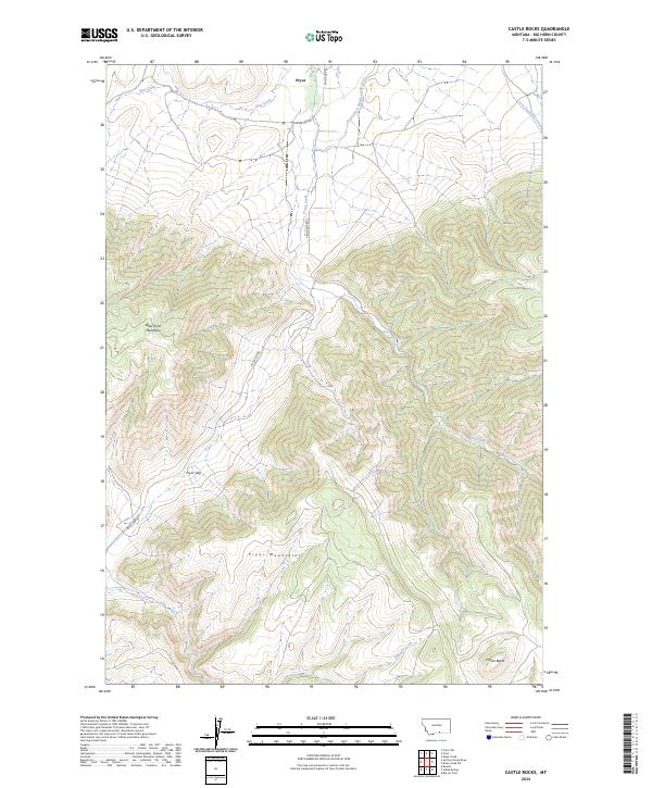 Castle Rocks, MT — USGS 7.5-minute topo (2024)