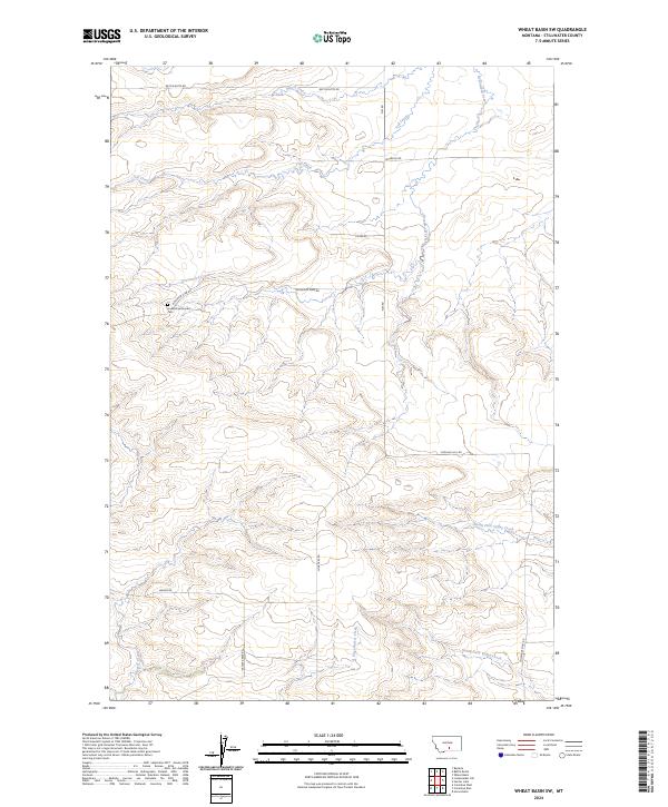 Wheat Basin SW, MT — USGS 7.5-minute topo (2024)