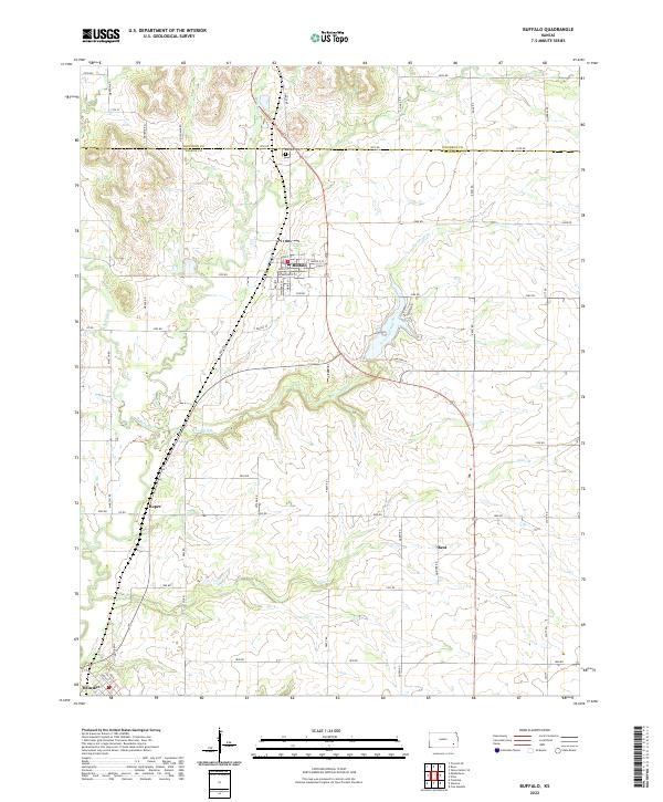 Buffalo, KS — USGS 7.5-minute topo (2022)
