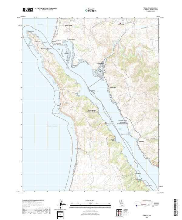 Tomales, CA — USGS 7.5-minute topo (2022)