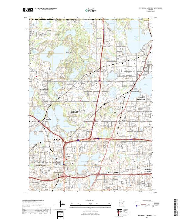 White Bear Lake West, MN — USGS 7.5-minute topo (2022)