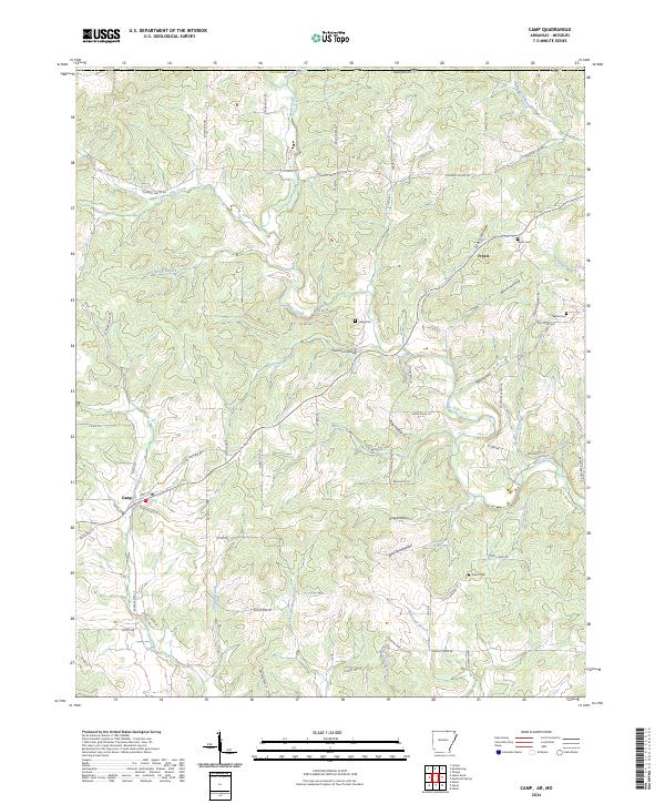 Camp, AR-MO — USGS 7.5-minute topo (2024)